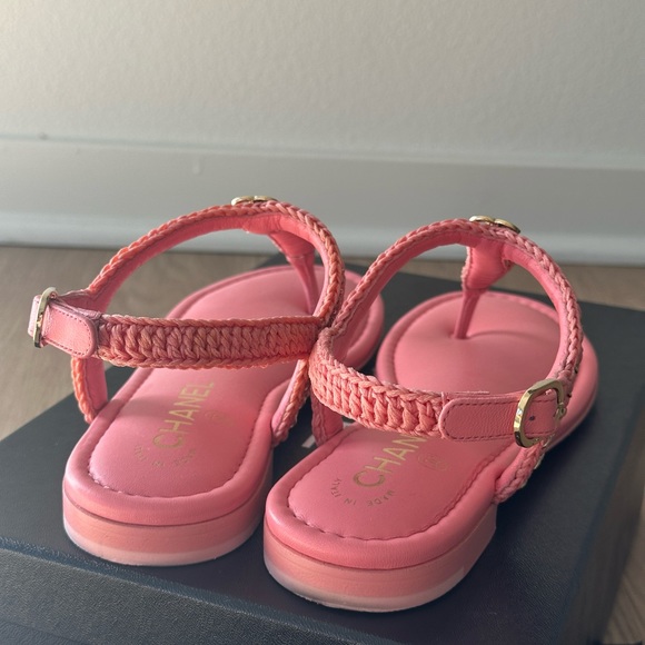 100% authentic Chanel chain sandals lambskin - Picture 7 of 11